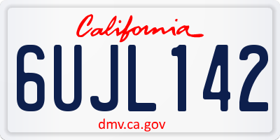 CA license plate 6UJL142