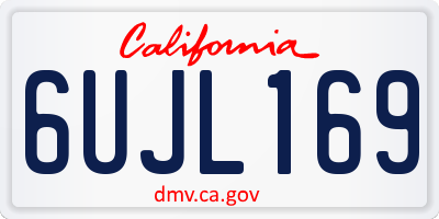 CA license plate 6UJL169