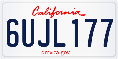 CA license plate 6UJL177