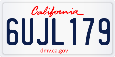CA license plate 6UJL179