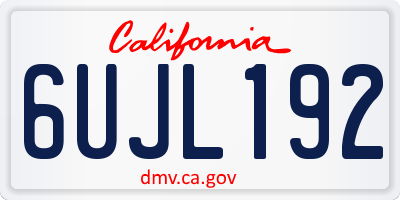 CA license plate 6UJL192