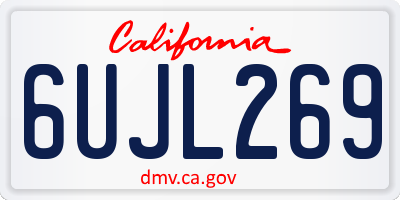 CA license plate 6UJL269