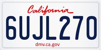 CA license plate 6UJL270