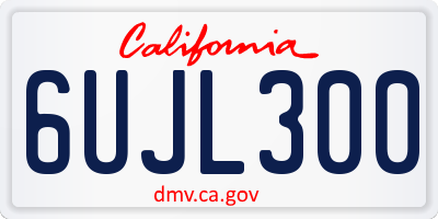CA license plate 6UJL300