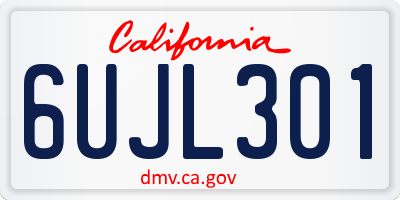 CA license plate 6UJL301