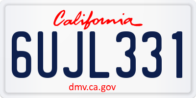 CA license plate 6UJL331