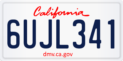 CA license plate 6UJL341