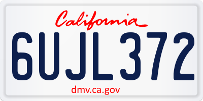 CA license plate 6UJL372