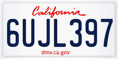 CA license plate 6UJL397