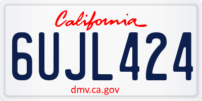 CA license plate 6UJL424