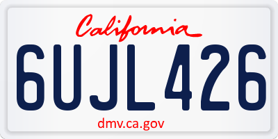 CA license plate 6UJL426