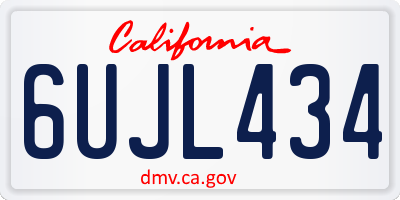 CA license plate 6UJL434