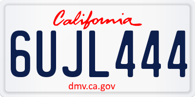 CA license plate 6UJL444