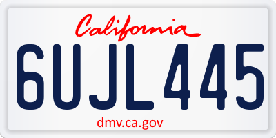 CA license plate 6UJL445