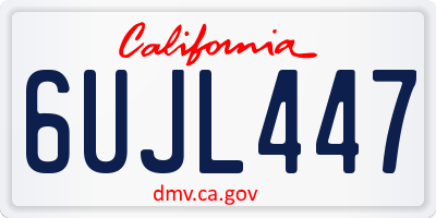 CA license plate 6UJL447