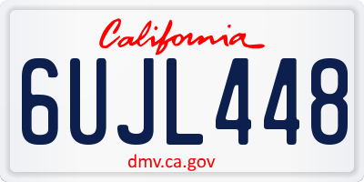 CA license plate 6UJL448