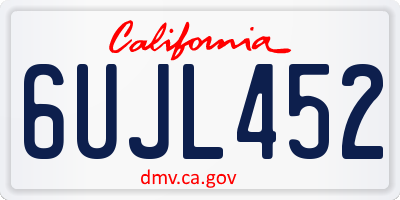 CA license plate 6UJL452