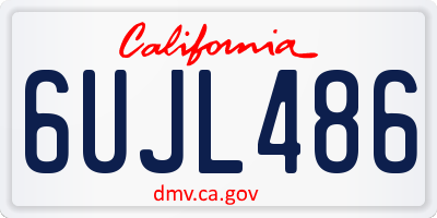 CA license plate 6UJL486