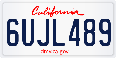 CA license plate 6UJL489