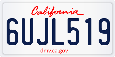 CA license plate 6UJL519