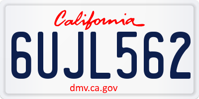 CA license plate 6UJL562