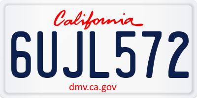 CA license plate 6UJL572