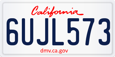CA license plate 6UJL573