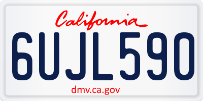 CA license plate 6UJL590