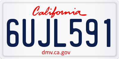 CA license plate 6UJL591