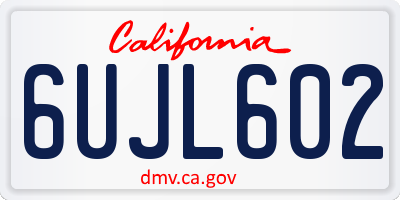 CA license plate 6UJL602