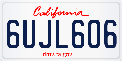 CA license plate 6UJL606