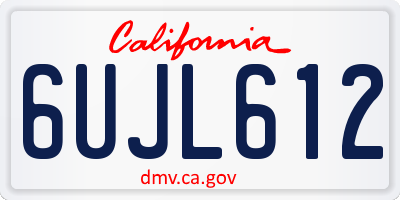CA license plate 6UJL612