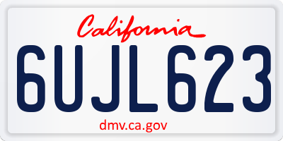 CA license plate 6UJL623