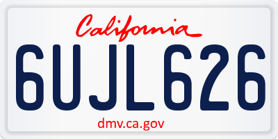 CA license plate 6UJL626