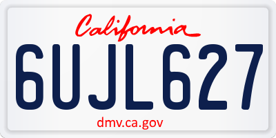 CA license plate 6UJL627
