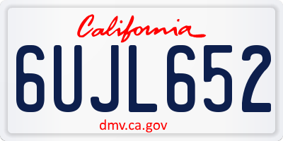 CA license plate 6UJL652