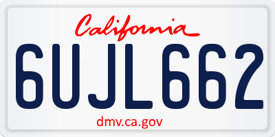 CA license plate 6UJL662