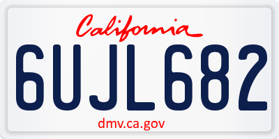 CA license plate 6UJL682