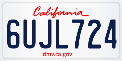 CA license plate 6UJL724