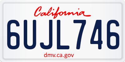 CA license plate 6UJL746