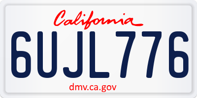 CA license plate 6UJL776