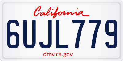 CA license plate 6UJL779