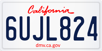 CA license plate 6UJL824