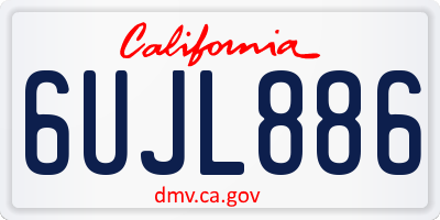 CA license plate 6UJL886
