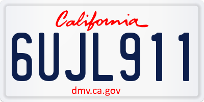 CA license plate 6UJL911