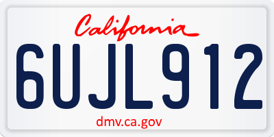CA license plate 6UJL912