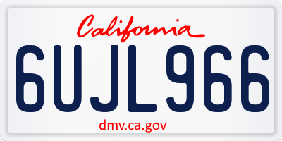 CA license plate 6UJL966