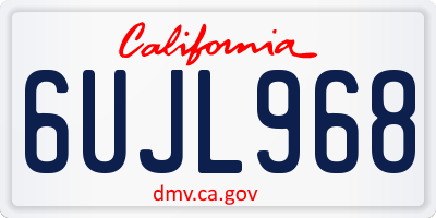 CA license plate 6UJL968