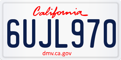 CA license plate 6UJL970