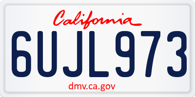CA license plate 6UJL973
